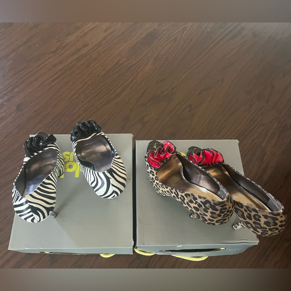 2 pair animal print heels - Picture 5 of 8